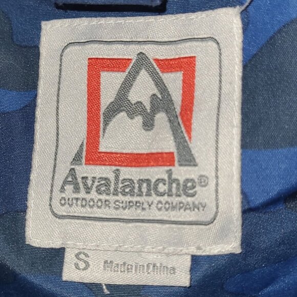 Avalanche Jacket Men's Small Camo Reflective Camouflage Hooded Rain Windbreaker - Picture 8 of 9